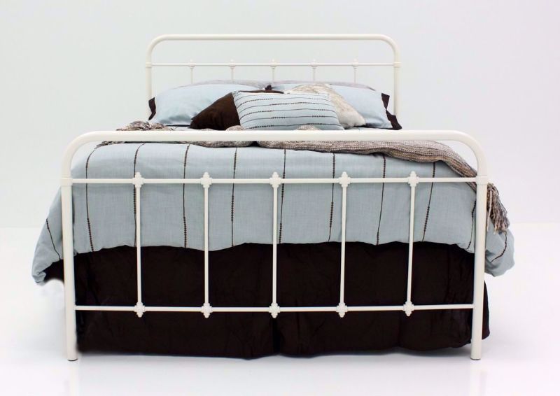 White Iron Style Jourdan Creek Full Bed Facing Front | Home Furniture Plus Bedding