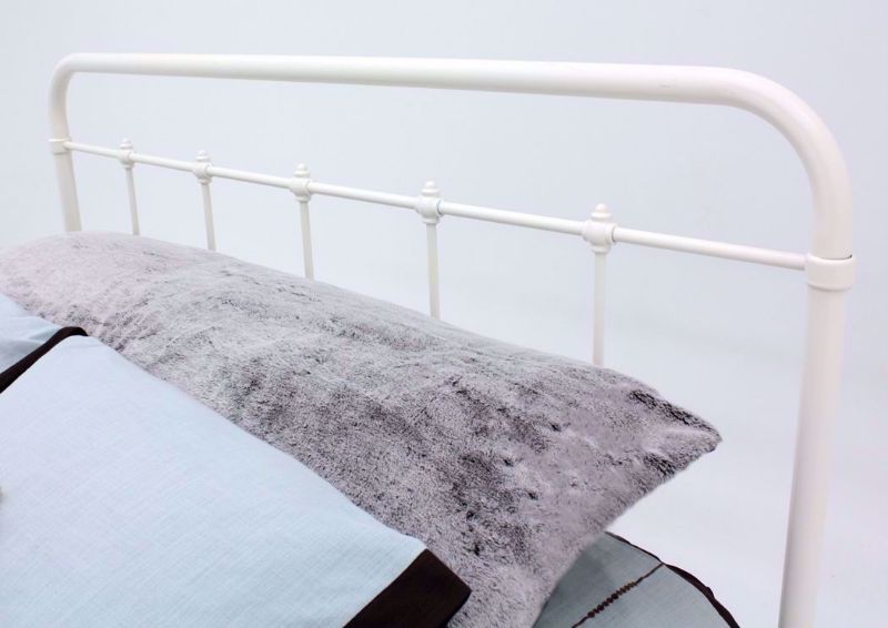 White Iron Style Jourdan Creek Full Bed Showing the Headboard | Home Furniture Plus Bedding