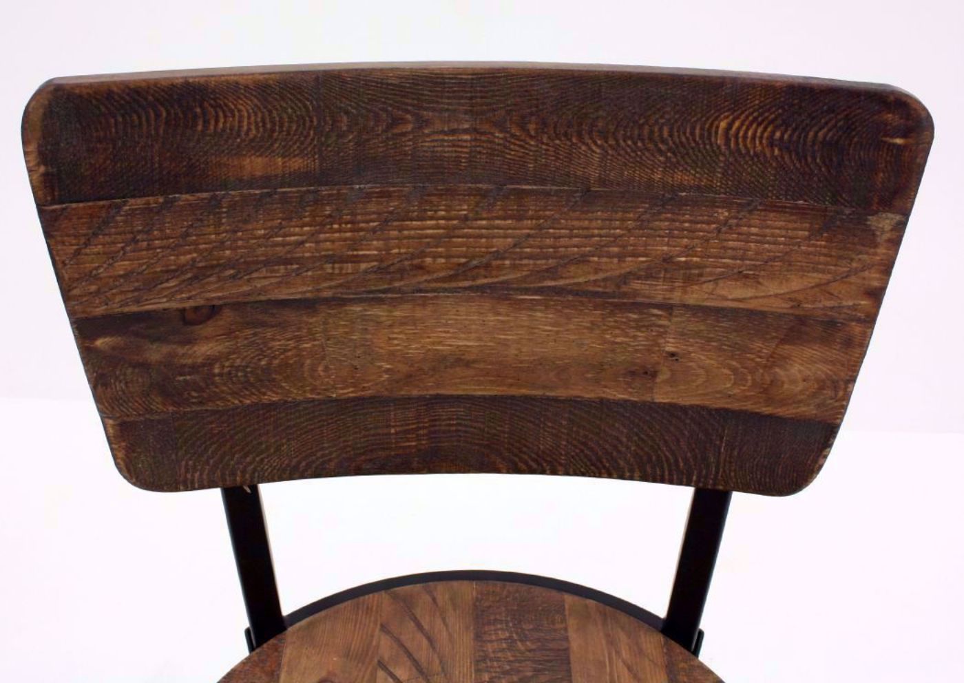 Warm Rich Brown Jennings 24 Inch Swivel Barstool Showing the Wood Seat Back | Home Furniture Plus Mattress