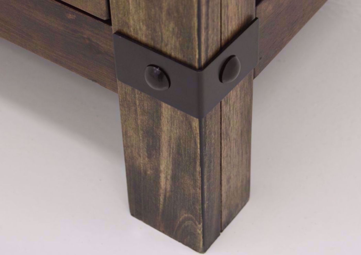 Rustic Brown Roybeck Accent Cabinet Showing the Foot Detail | Home Furniture Plus Bedding