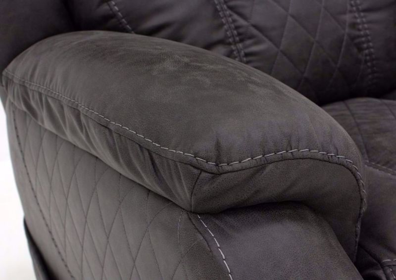 Steel Gray Daytona POWER Reclining Sofa Set Pillow Arm Detail | Home Furniture Plus Bedding