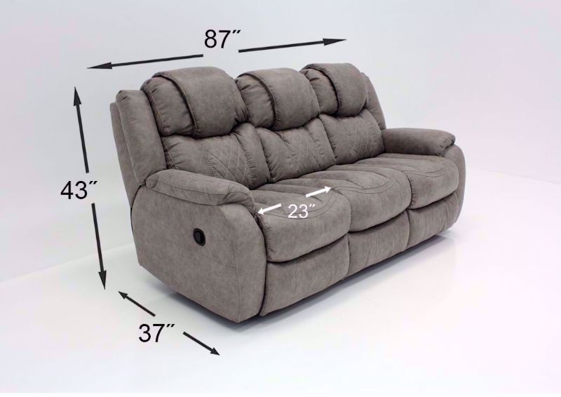 Soft Brown Daytona Reclining Sofa Dimensions | Home Furniture Plus Bedding