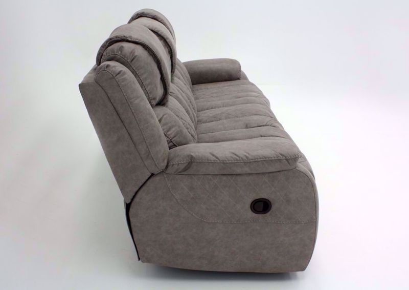 Soft Brown Daytona Reclining Sofa, Side View | Home Furniture Plus Bedding