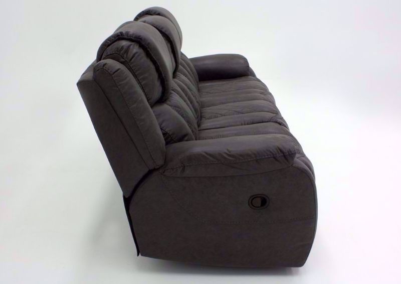 Steel Gray Daytona Reclining Sofa, Side View | Home Furniture Plus Bedding