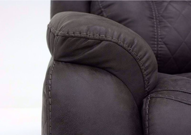 Steel Gray Daytona Reclining Sofa Set Pillow Arm Detail | Home Furniture Plus Bedding