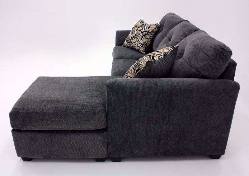 Kelly Sofa Chaise, Gray, Side View, Chaise Right | Home Furniture Plus Bedding