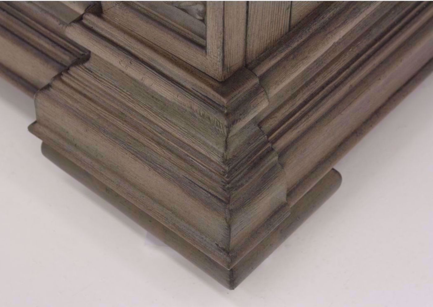 Taupe Brown Maria Chest of Drawers Showing the Bracket Foot | Home Furniture Plus Bedding