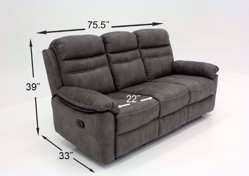 Gray Slate Reclining Sofa Dimensions | Home Furniture Plus Bedding