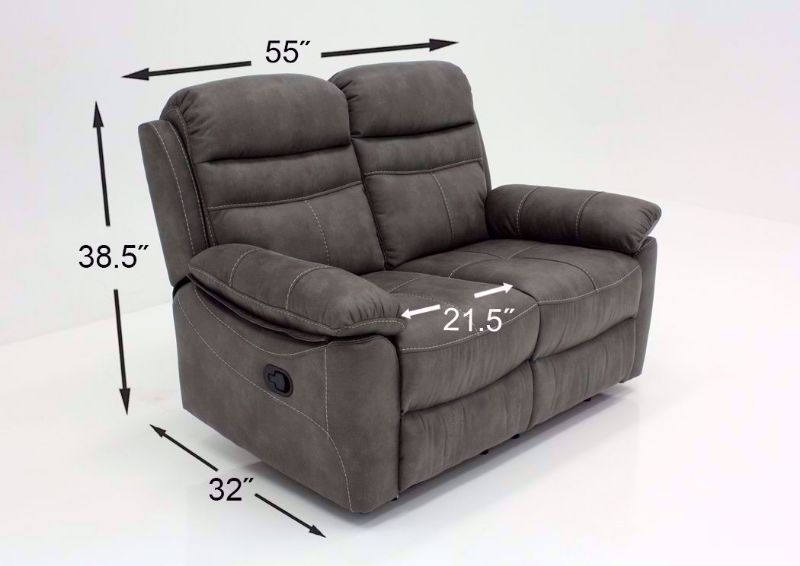 Gray Slate Reclining Loveseat Dimensions | Home Furniture Plus Bedding