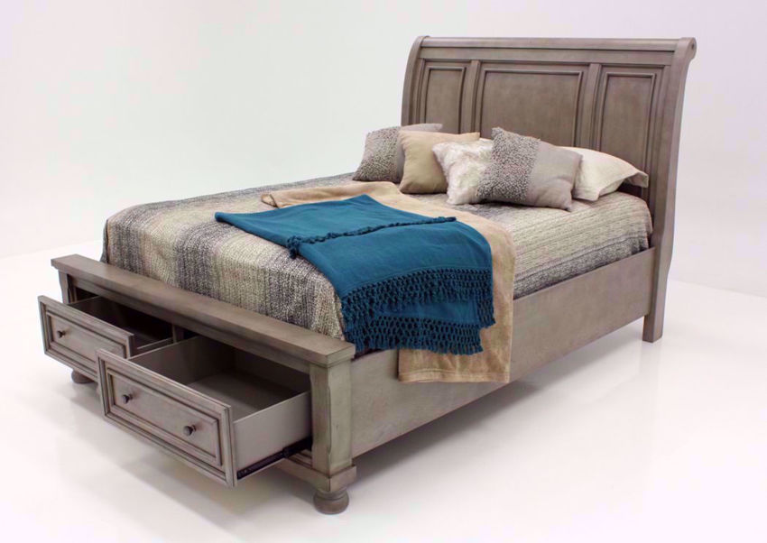 Lettner Queen Size Sleigh Bed Light Gray