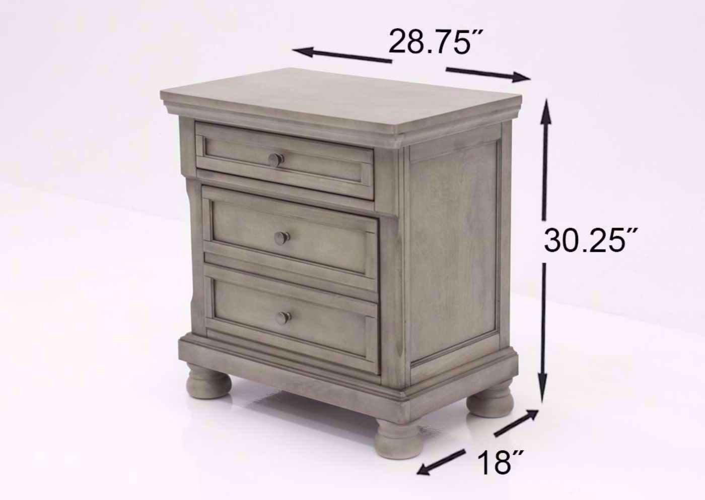 Light Gray Lettner Nightstand by Ashley Furniture Dimensions | Home Furniture Plus Mattress