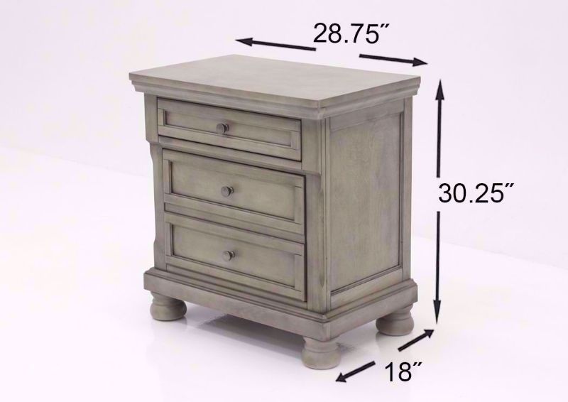 Light Gray Lettner Nightstand by Ashley Furniture Dimensions | Home Furniture Plus Mattress