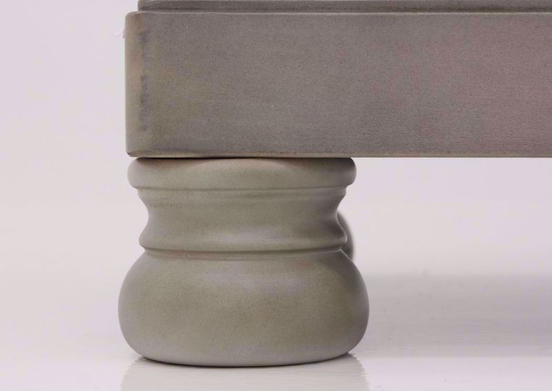 Light Gray Lettner Nightstand Foot Detail | Home Furniture Plus Mattress