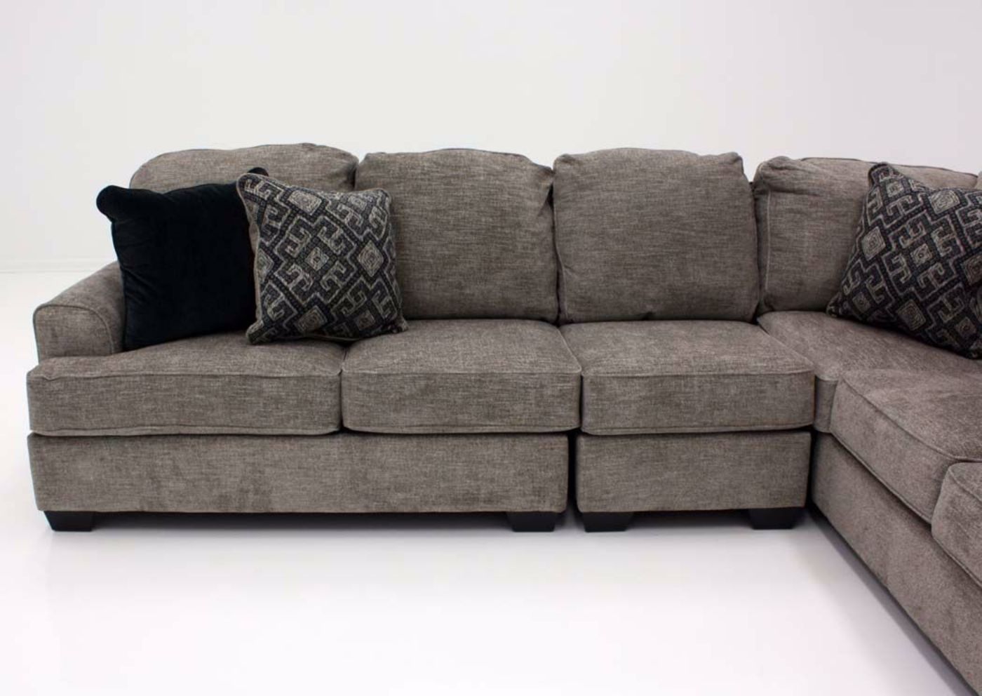Facing Front of Left Side View of Brown Bovarian Sectional Sofa - Left Facing by Ashley Furniture | Home Furniture Plus Bedding