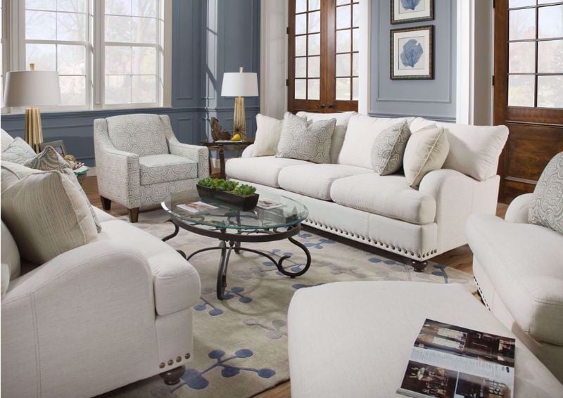 Brinton Sofa Set, White, Room View | Home Furniture Plus Bedding