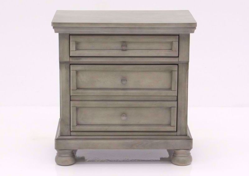 Light Gray Lettner Nightstand by Ashley Furniture Facing Front | Home Furniture Plus Mattress