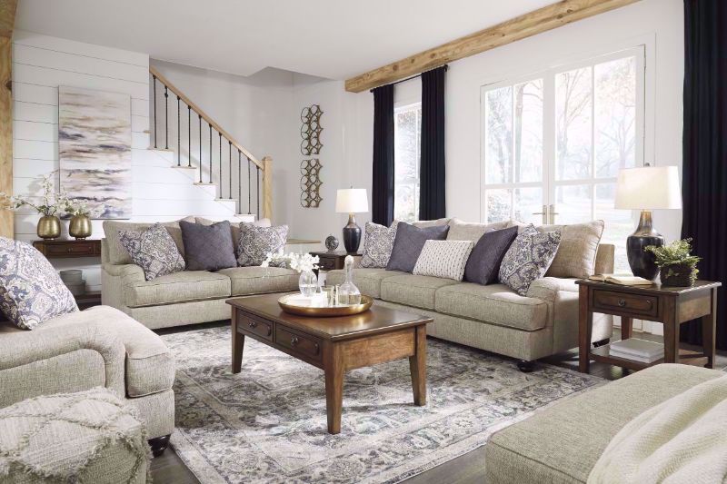 Light Brown Reardon Sofa Set with Chair by Ashley Furniture in a Room Setting | Home Furniture Plus Bedding