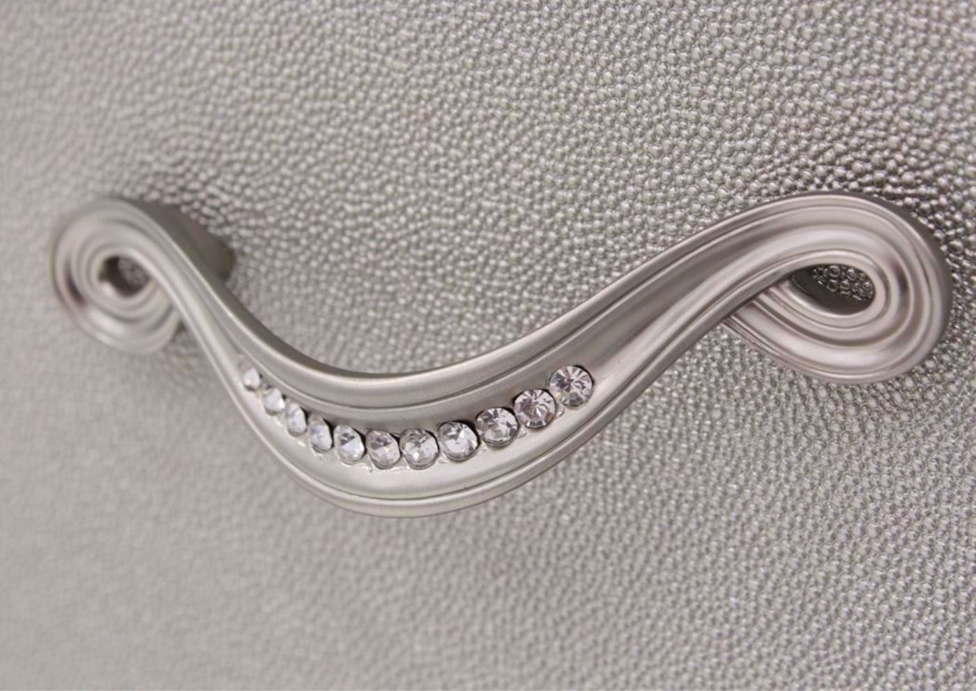 Regency Nightstand, Silver, Drawer Pull Detail | Home Furniture Plus Bedding