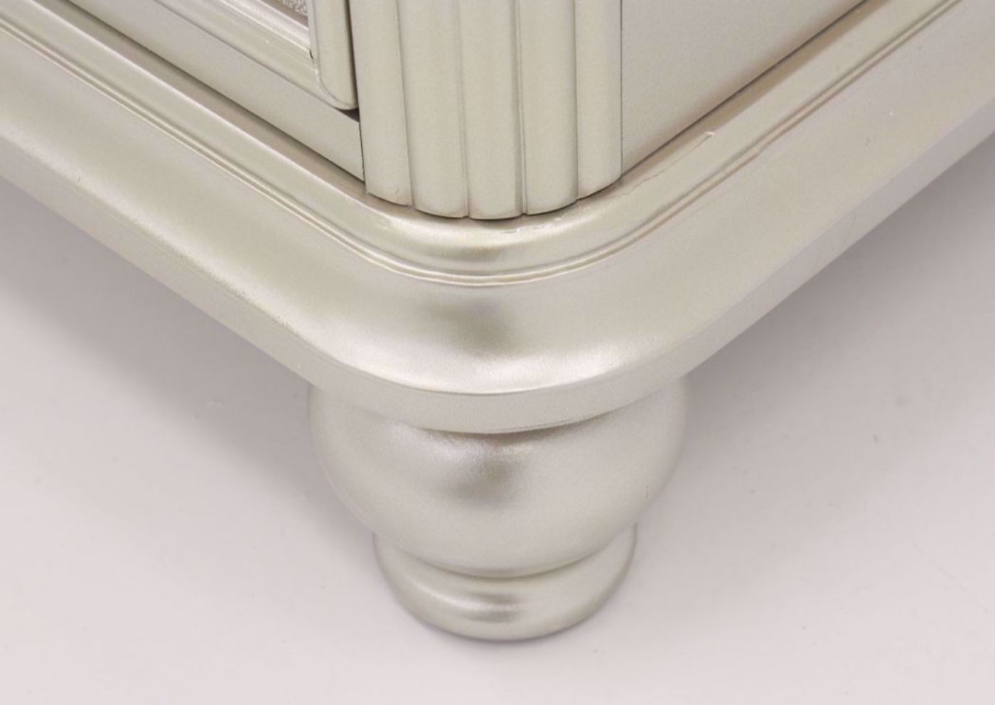 Regency Nightstand, Silver, Foot Detail | Home Furniture Plus Bedding