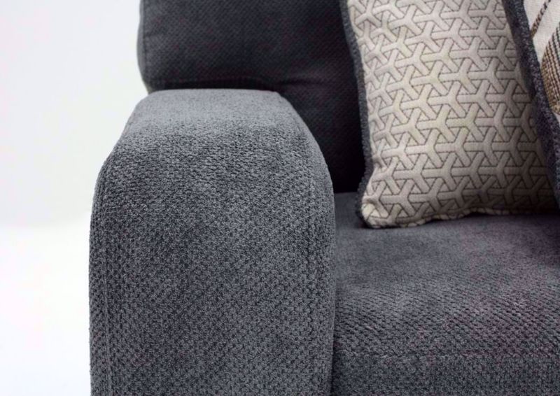 Gray Chandler Sectional Sofa Showing the Arm Detail | Home Furniture Plus Bedding