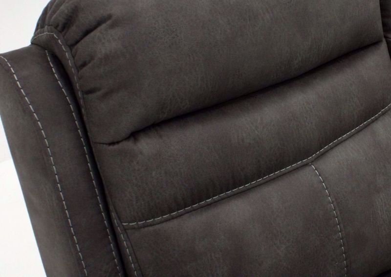 Gray Slate Reclining Sofa Seat Back Detail  | Home Furniture Plus Bedding