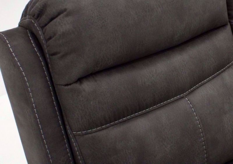 Gray Slate Reclining Loveseat Seat Back Detail  | Home Furniture Plus Bedding