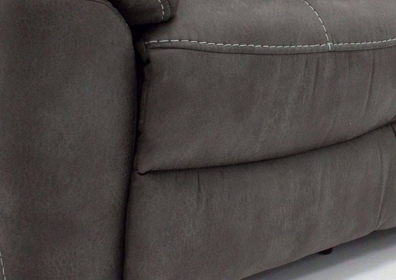 Gray Slate Reclining Sofa Showing the Chaise Closed | Home Furniture Plus Bedding