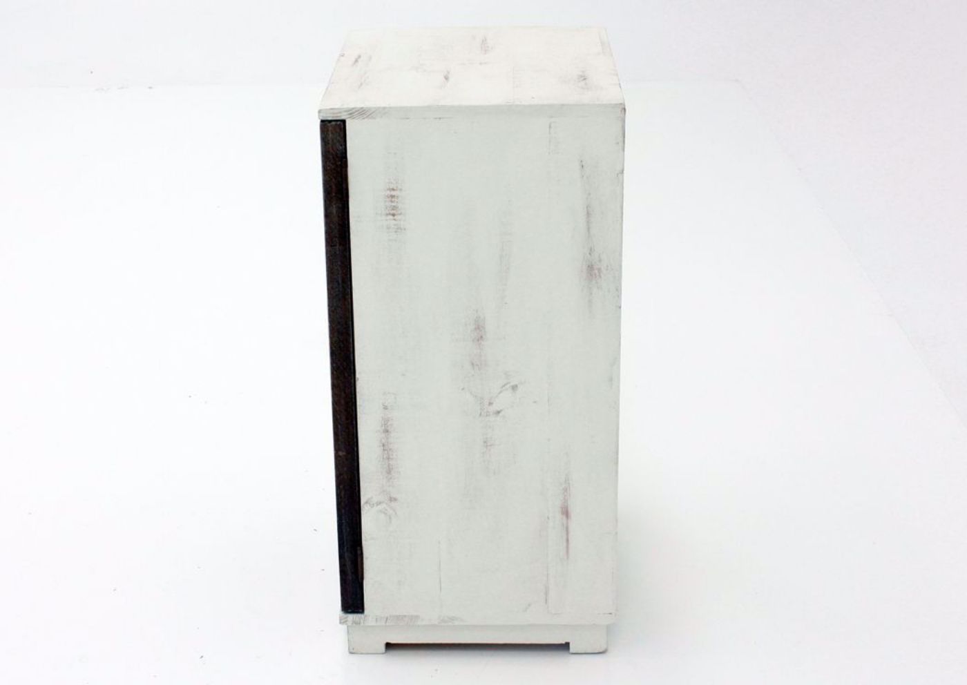 Chisum Accent Cabinet, Ash and White, Side View | Home Furniture Plus Bedding