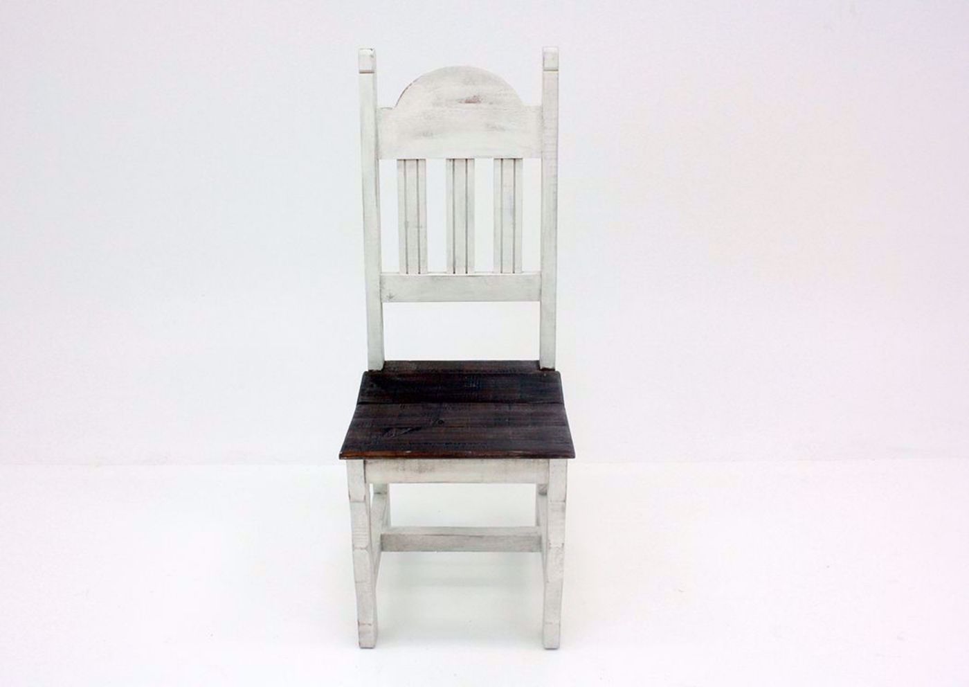 Distressed White and Brown Montana Desk Chair Facing Front | Home Furniture Plus Mattress