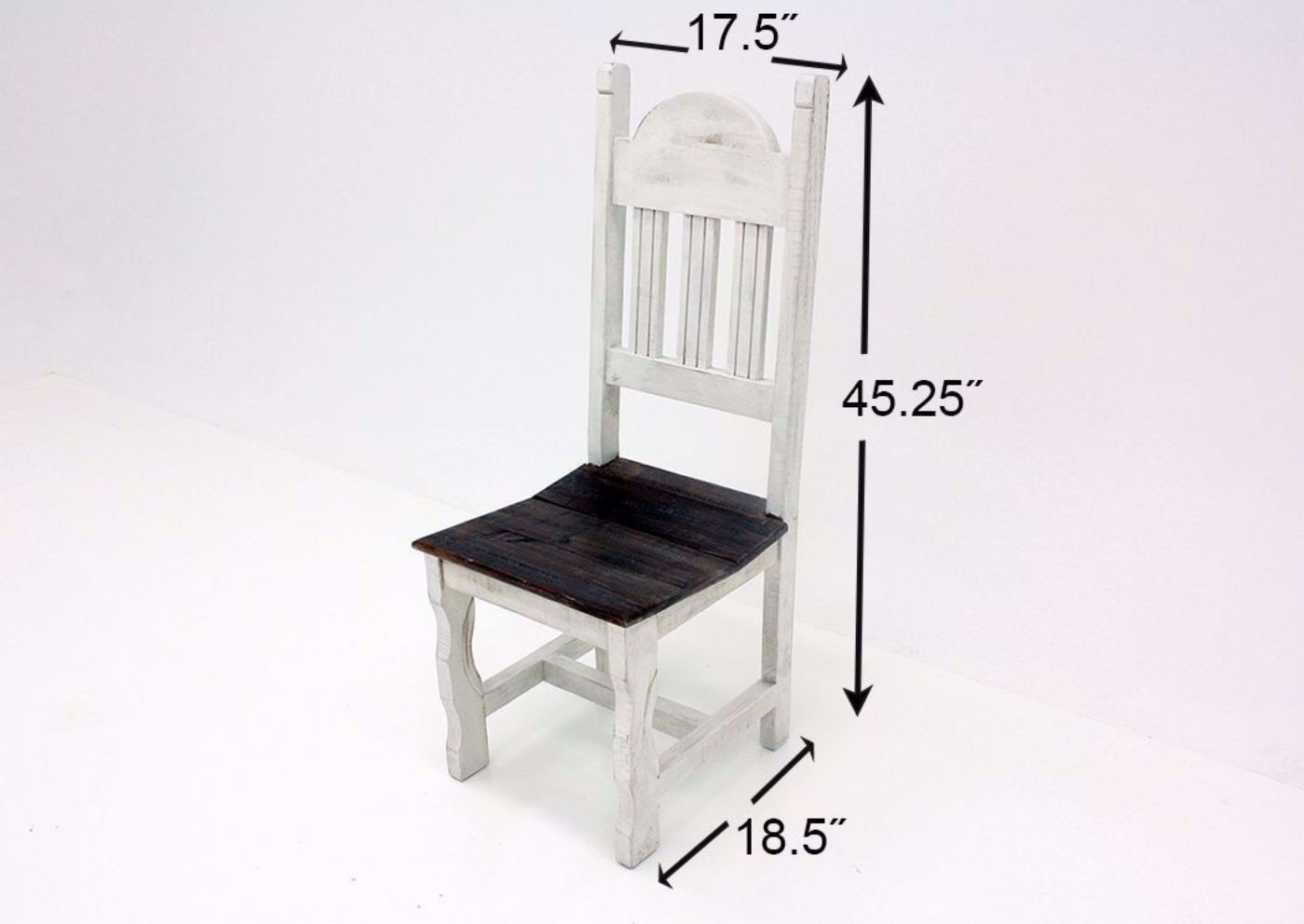 Distressed White and Brown Montana Desk Chair Dimensions | Home Furniture Plus Mattress