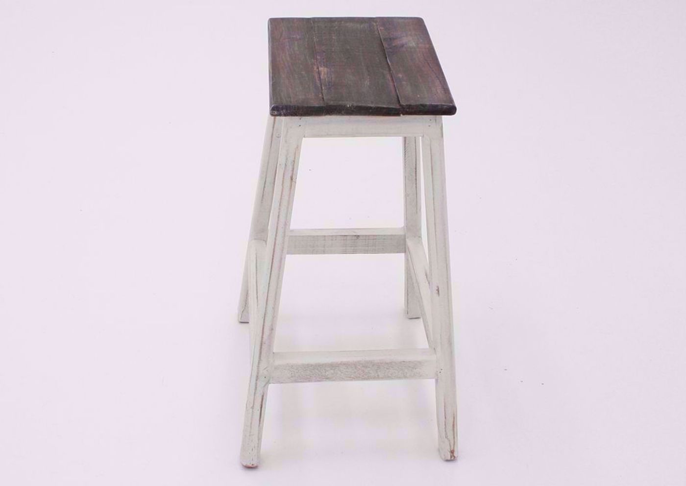 Rustic White Messina Barstool Side View | Home Furniture Plus Mattress