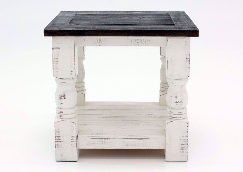 White Two-Tone Martha End Table Facing Front | Home Furniture Plus Mattress