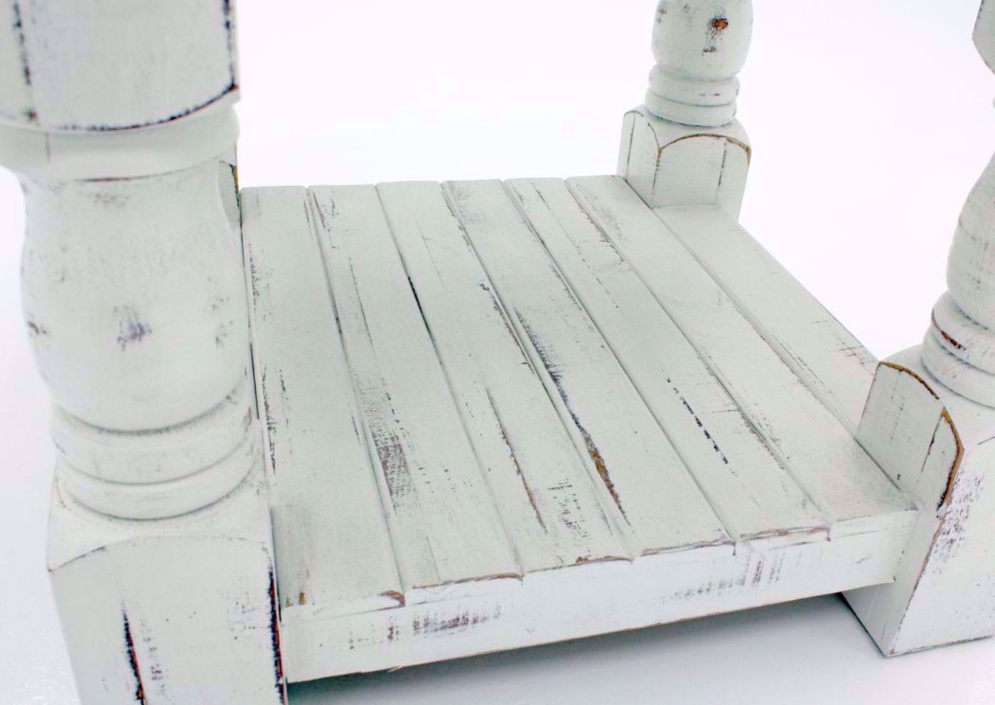 White Two-Tone Martha End Table Showing the Lower Shelf | Home Furniture Plus Mattress