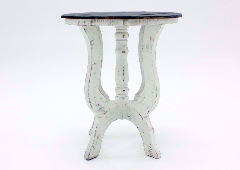 White Two-Tone Juniper End Table Side View | Home Furniture Plus Bedding