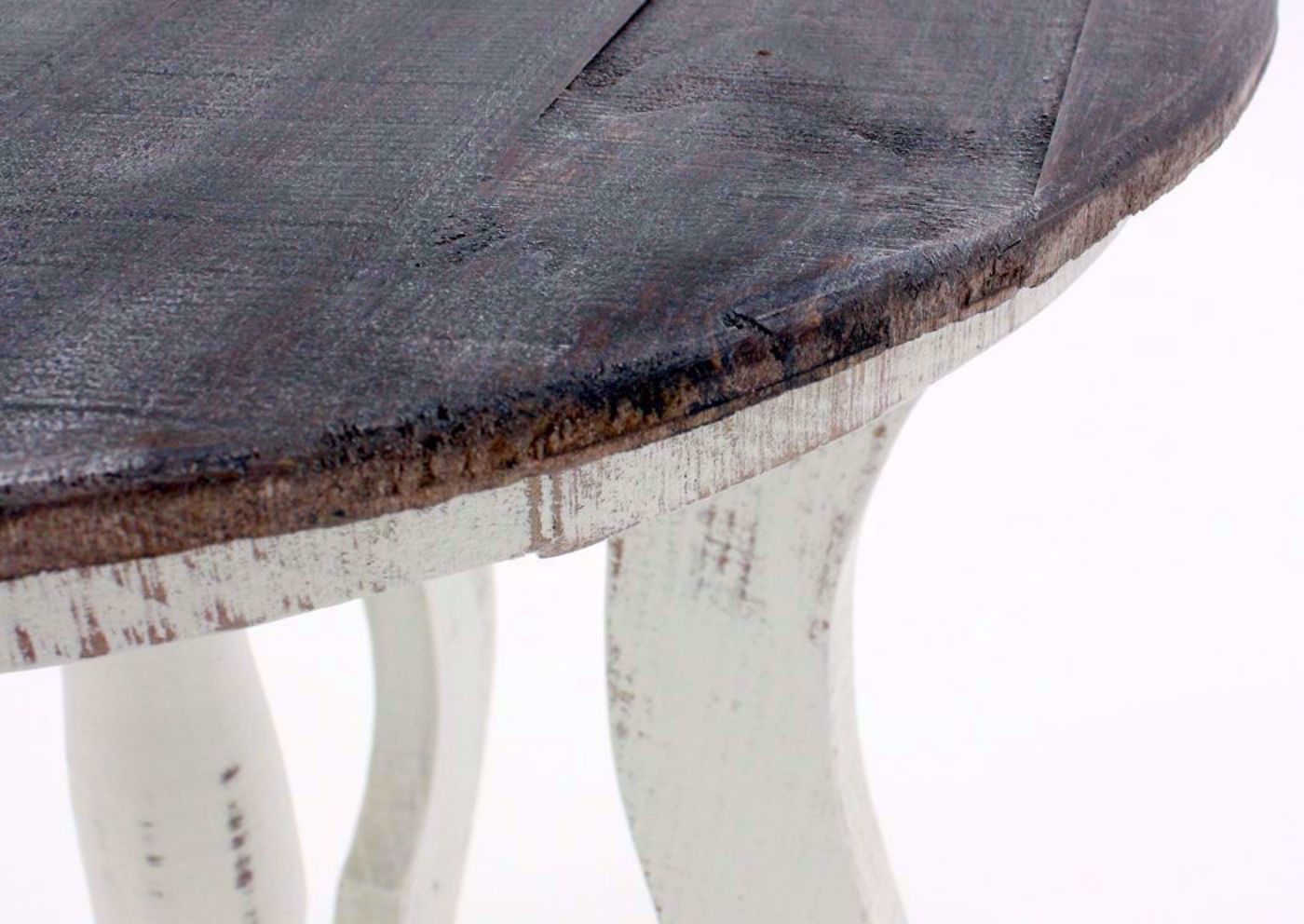 White Two-Tone Juniper End Table Showing the Edge of the Table | Home Furniture Plus Bedding
