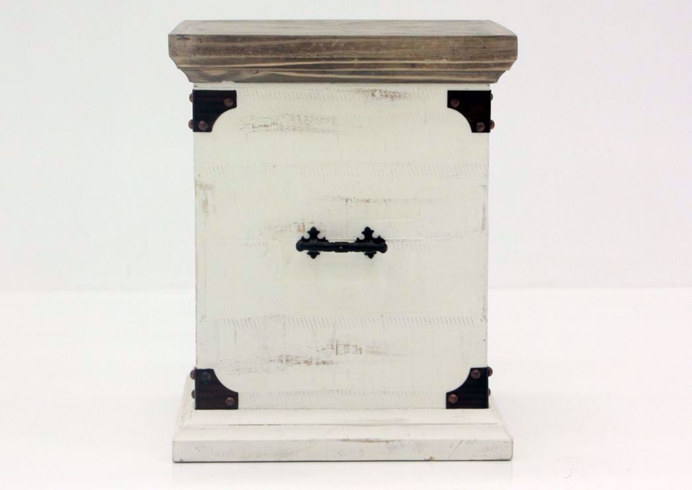 White Carson Lift-Top End Table, Front Facing | Home Furniture Plus Bedding