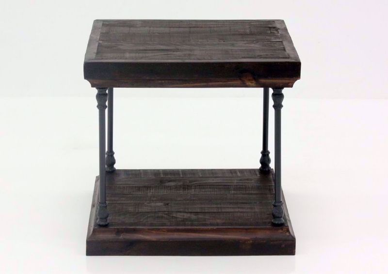 Dark Brown Oliver End Table, Front Facing | Home Furniture Plus Mattress