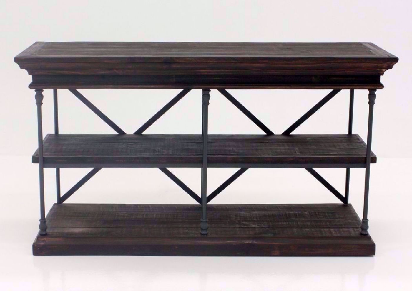 Dark Brown Oliver Small Bookcase Facing Front | Home Furniture Plus Mattress