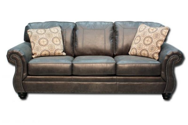 Gray Breville Sleeper Sofa by Ashley Furniture with Accent Pillows | Home Furniture Plus Bedding