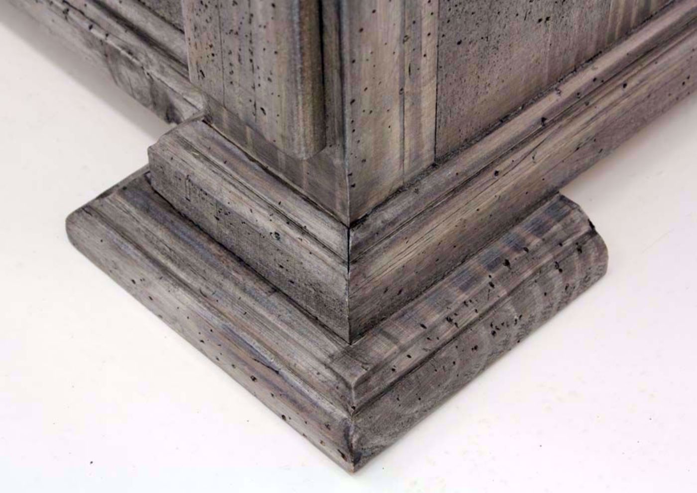 Weathered Gray Maverick Queen Size Bed Showing the Foot Detail | Home Furniture Plus Bedding