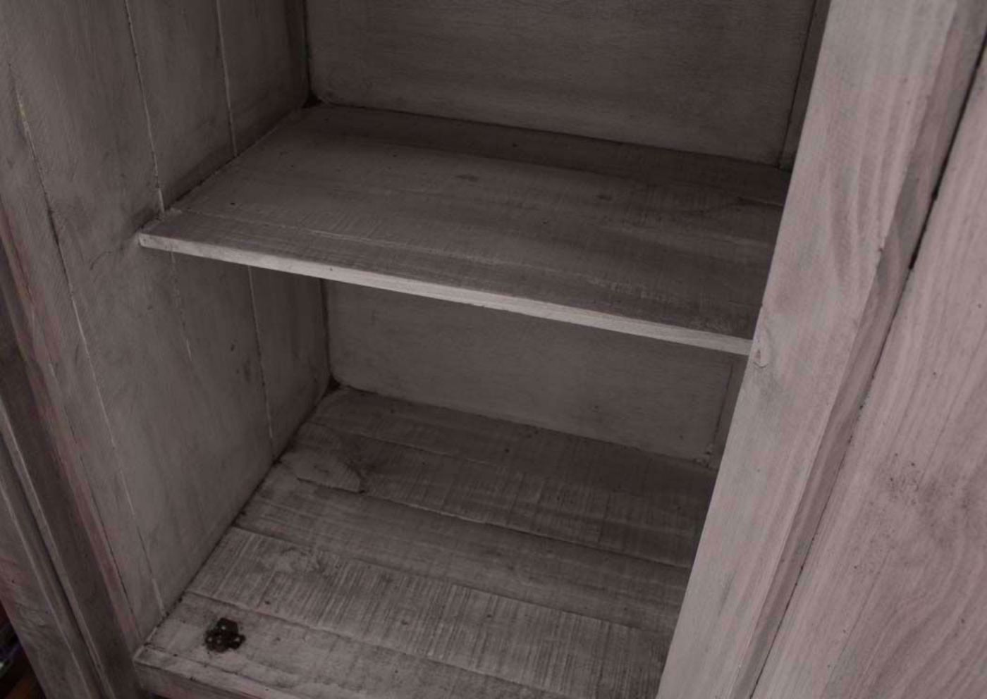 Weathered Gray Maverick Dresser with Mirror Showing the Cabinet Interior Shelving | Home Furniture Plus Bedding