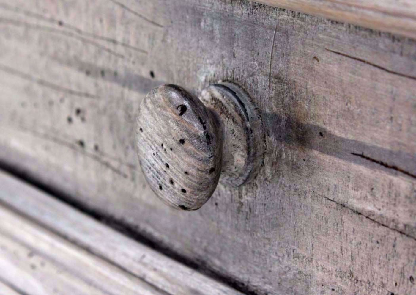 Weathered Gray Maverick Chest of Drawers Showing the Wooden Drawer Knob | Home Furniture Plus Bedding