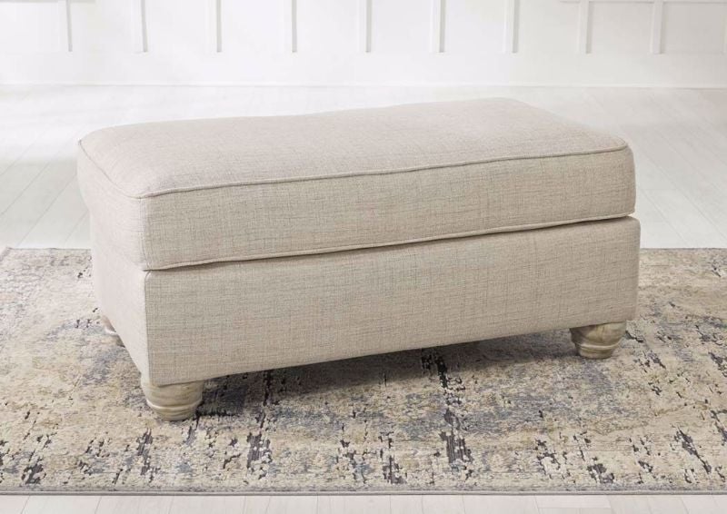 Off White Traemore Ottoman by Ashley Furniture, Room View | Home Furniture Plus Bedding