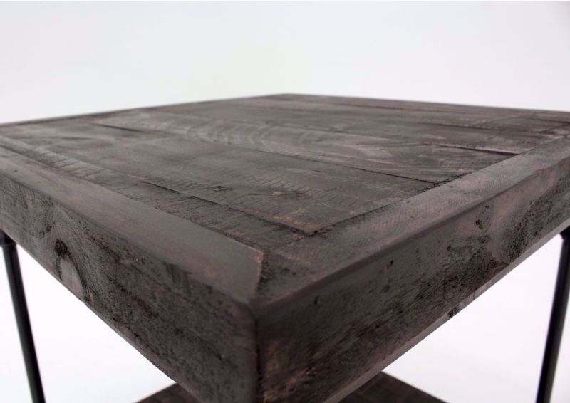 Dark Brown Oliver End Table Top Detail | Home Furniture Plus Mattress