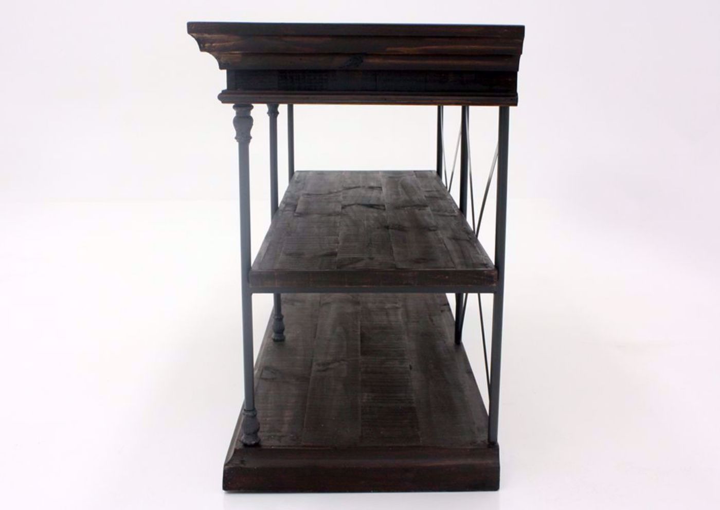 Dark Brown Oliver Small Bookcase Side View | Home Furniture Plus Mattress