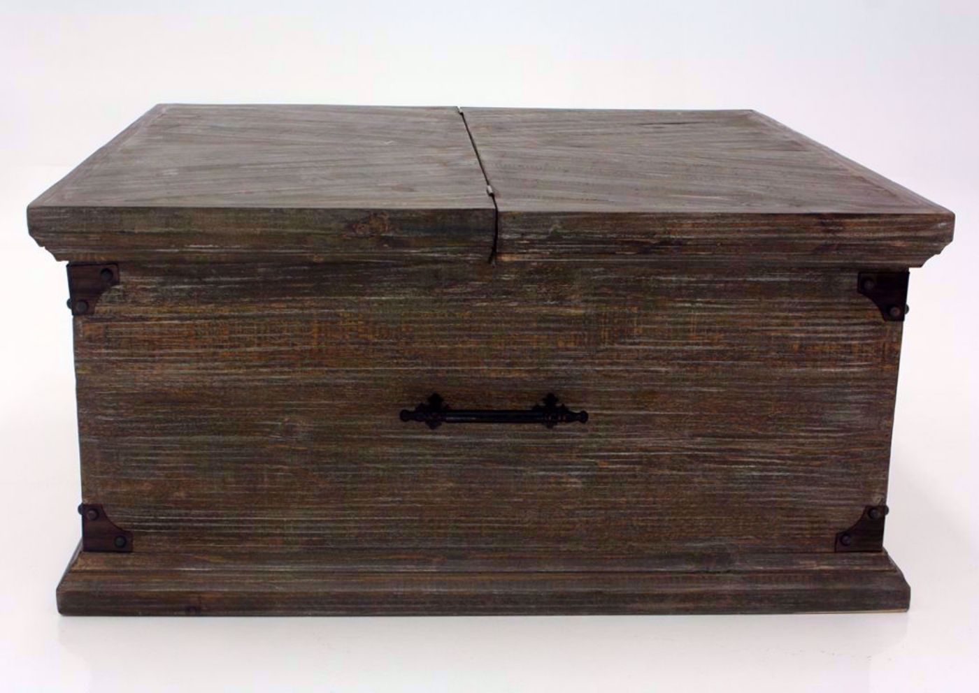 Barnwood Brown Carson Storage Coffee Table Facing the Front | Home Furniture Plus Bedding
