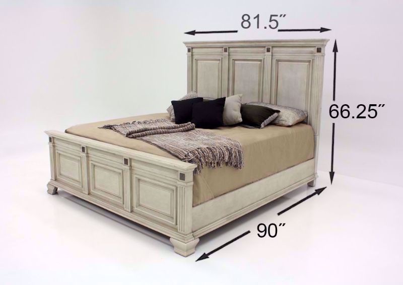 Distressed White Passages King Size Bed Dimensions | Home Furniture Plus Mattress