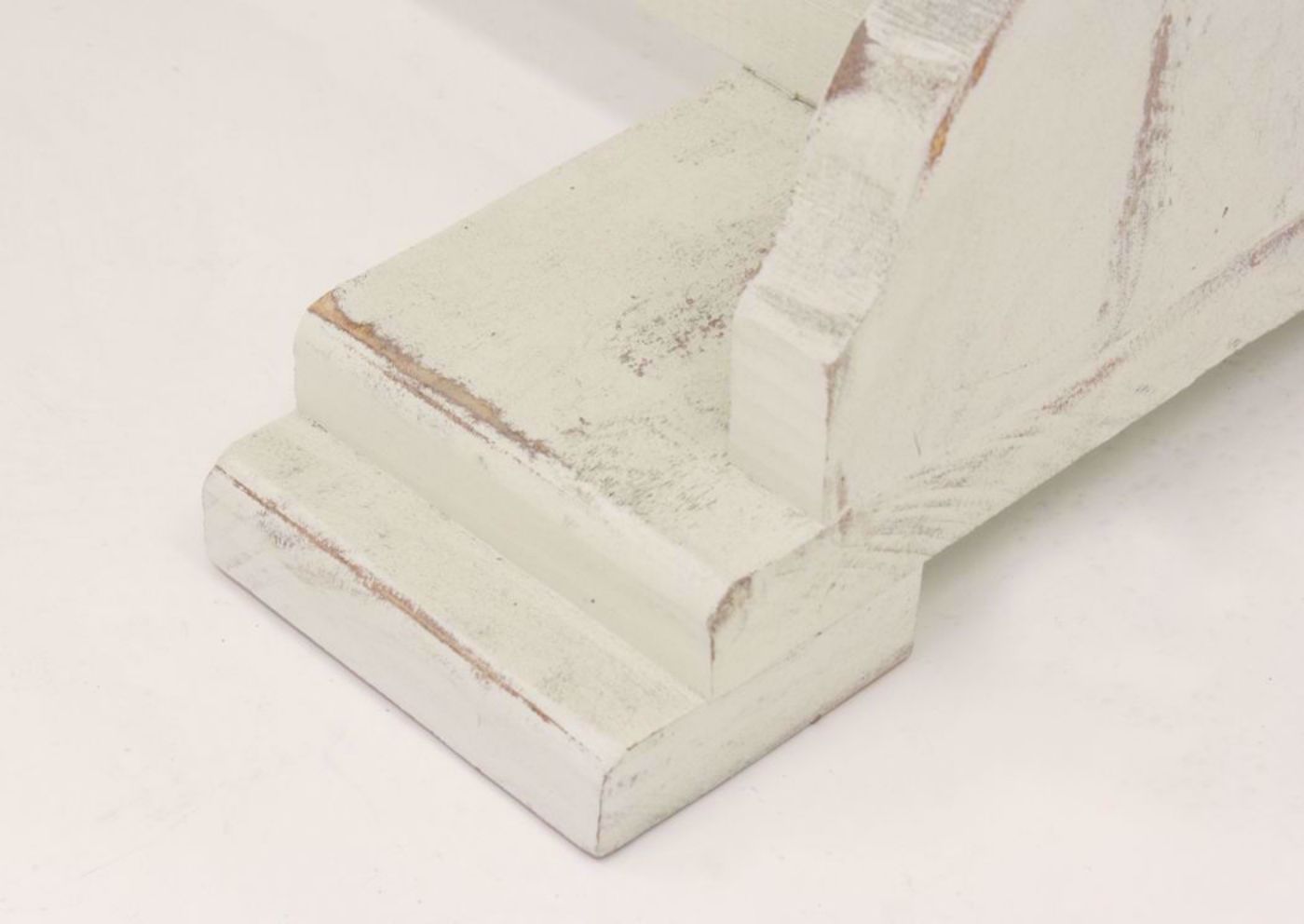 Two-Tone White and Brown Mandalay Sofa Table Foot Detail | Home Furniture Plus Bedding
