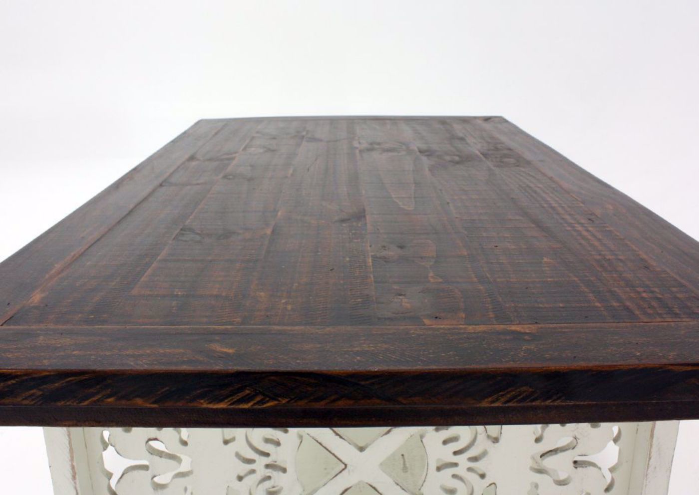 Mandalay Coffee Table, Two-Tone, White, Brown, Wood Table Top | Home Furniture Plus Bedding