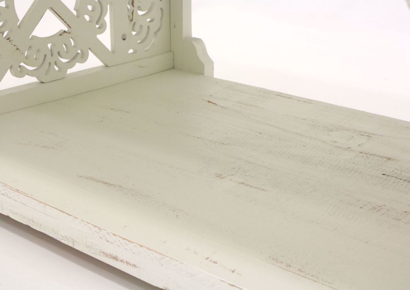 Mandalay Coffee Table, Two-Tone, White, Brown, Angle, Lower Shelf Detail | Home Furniture Plus Bedding